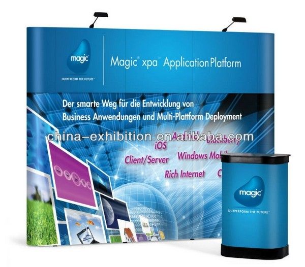 10ft Straight Shape Pop up Trade Show Backdrop Stand Display